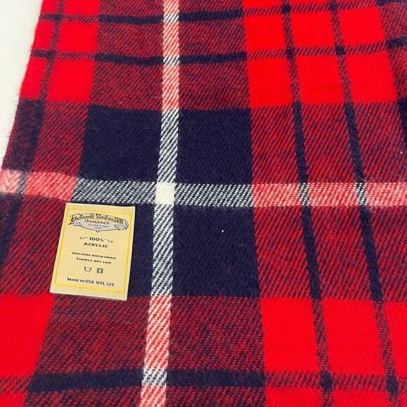 Faribo Woolen Mill Company Acrylic Plaid Wool Fringe Blanket Throw - Picture 15 of 16